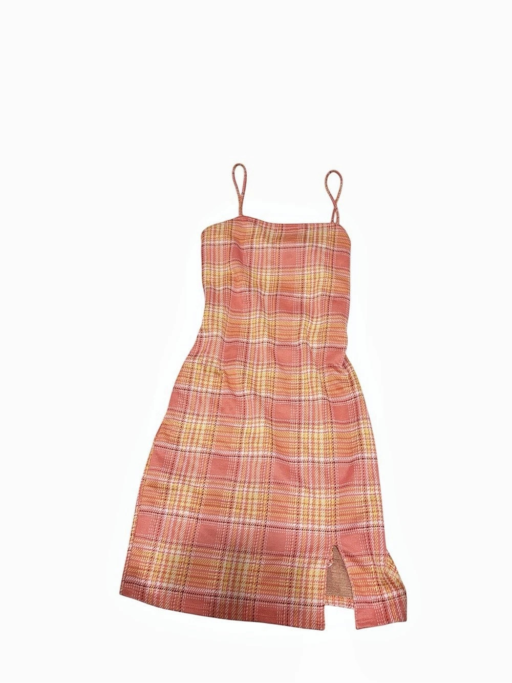 rue21 Plaid Mini Dress in Pink & Orange